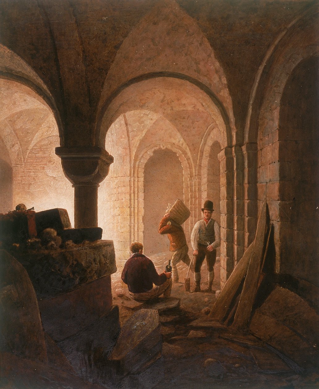 Krypta St Mary-le-Bow, Londýn, 1818 od Frederick Nash