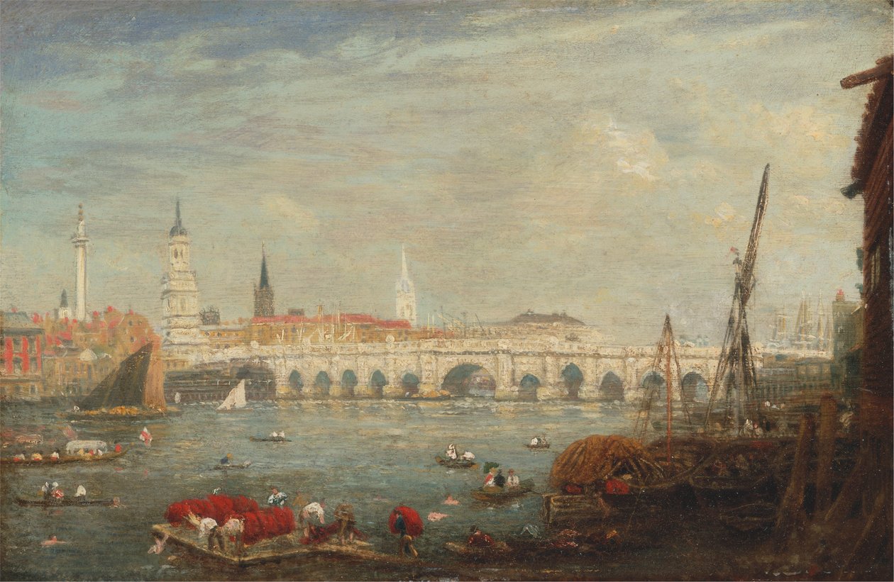 Monument a London Bridge od Frederick Nash