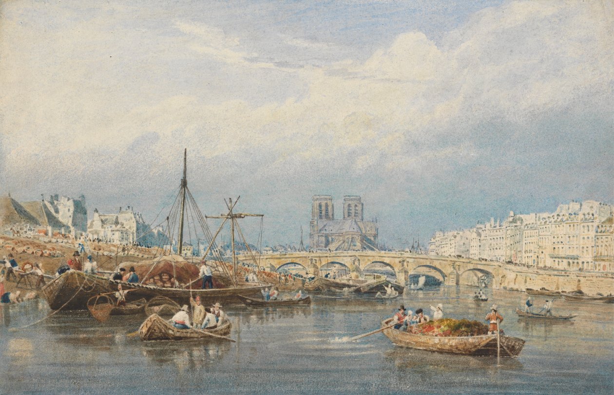 Seina s Notre Dame od Frederick Nash