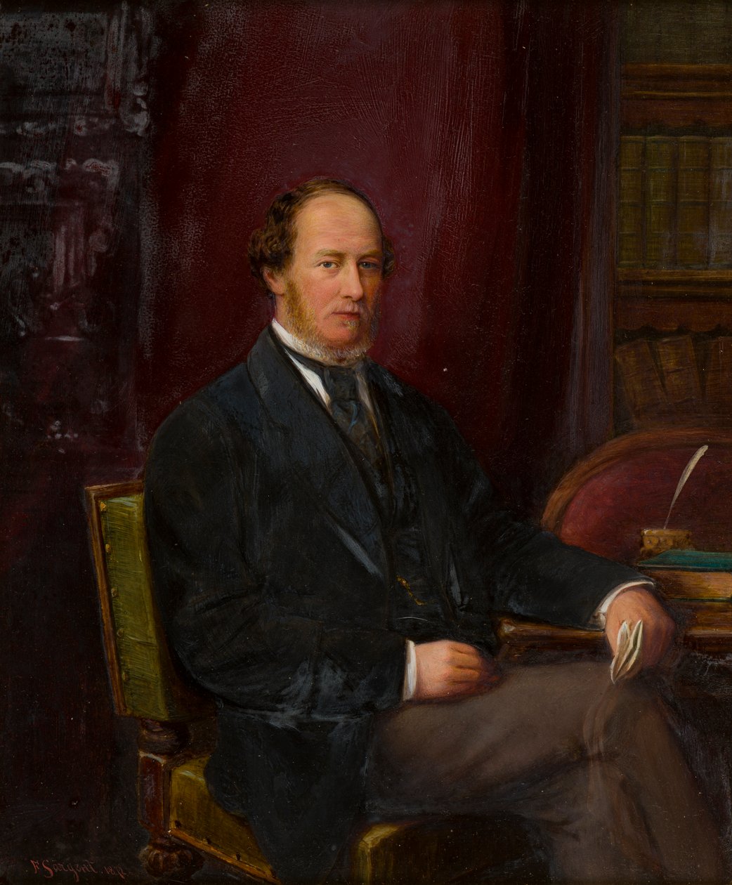 Portrét 3. hraběte z Bradfordu, kolem roku 1872 (olej na plátně) od Frederick Sargent