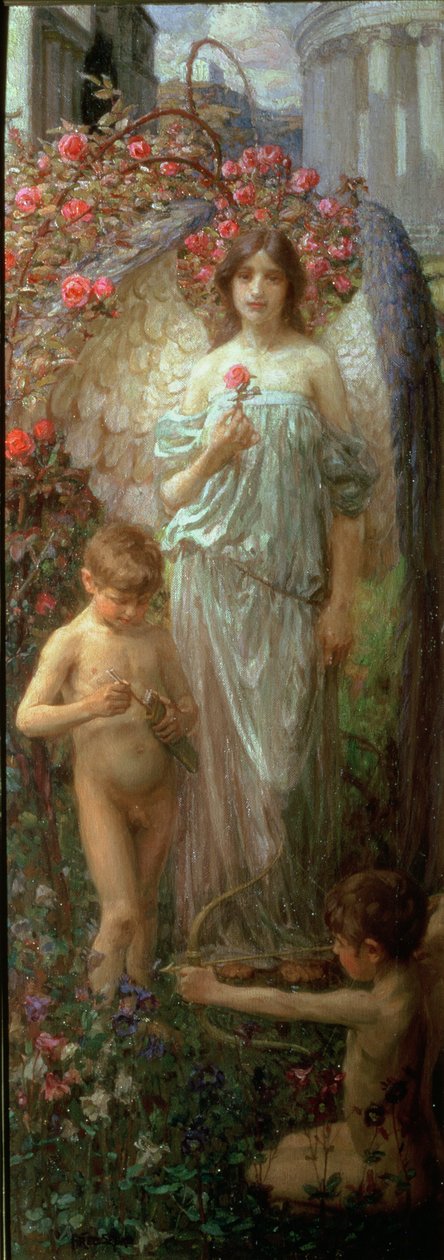 Duch je (olej na panelu) od Frederick Stead