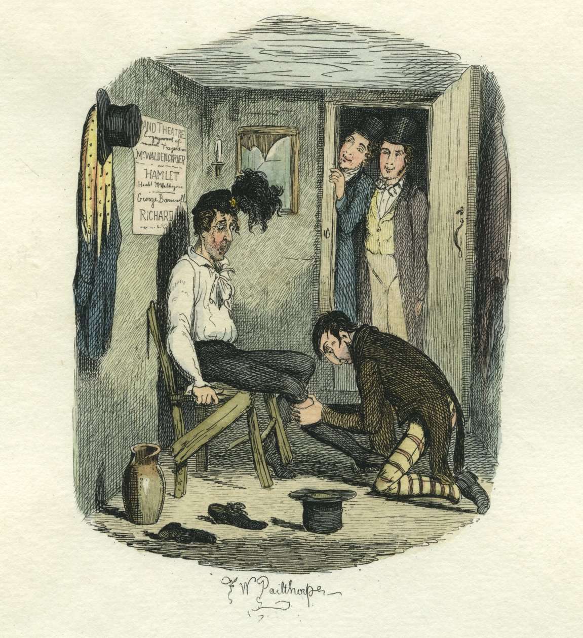 The Flaying of Hamlet, Great Expectations, c.1885 (ručně kolorovaný lept) od Frederick W. Pailthorpe
