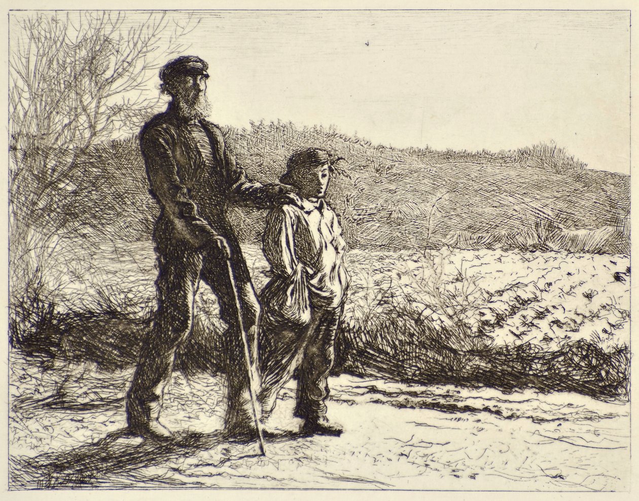 Slepý muž od Frederick Walker