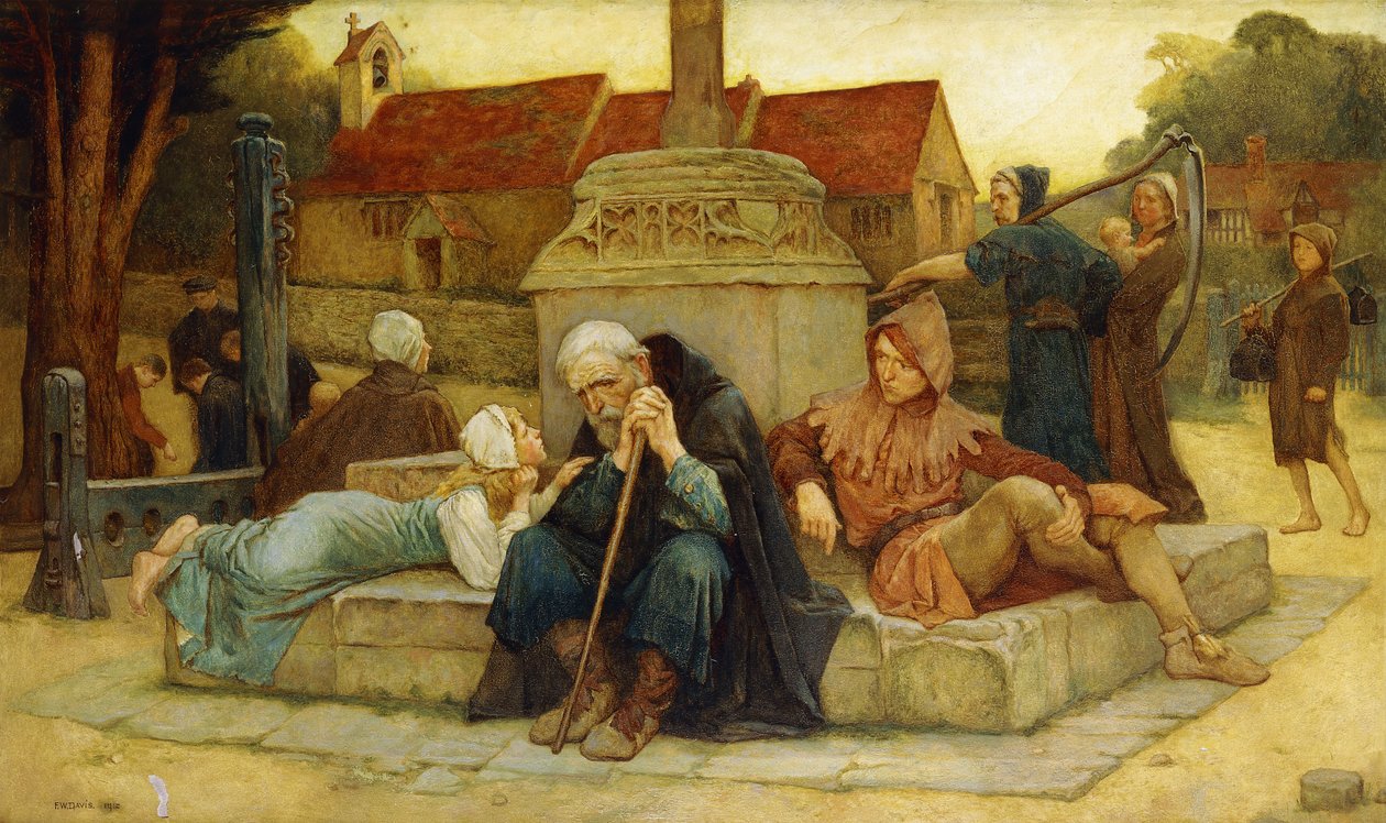 Zákaz vycházení zpoplatňuje Knell of the Parting Day, 1912 od Frederick William Davis