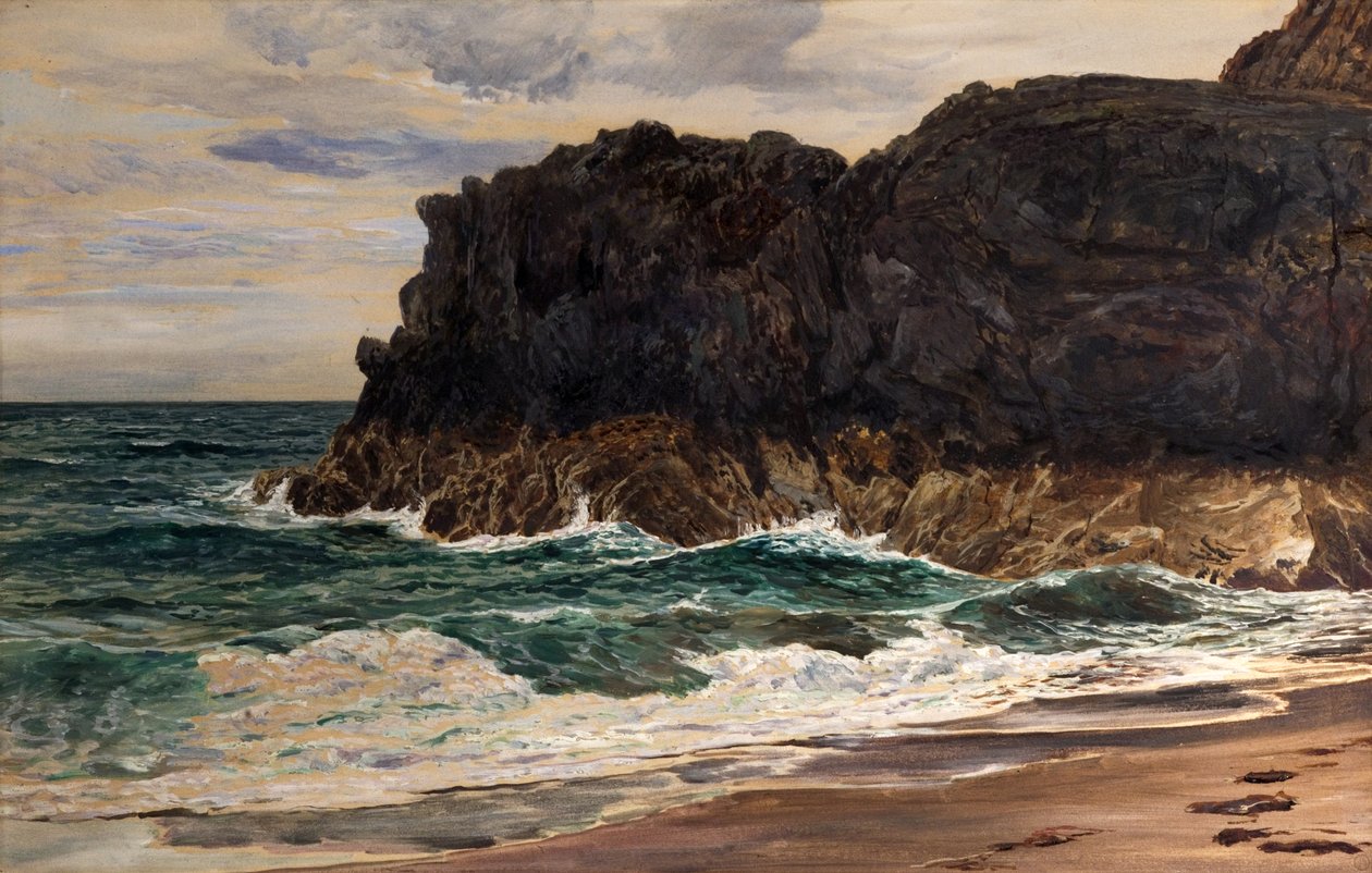 Lighthouse Rock, Llanddwyn, Severní Wales od Frederick William Hayes