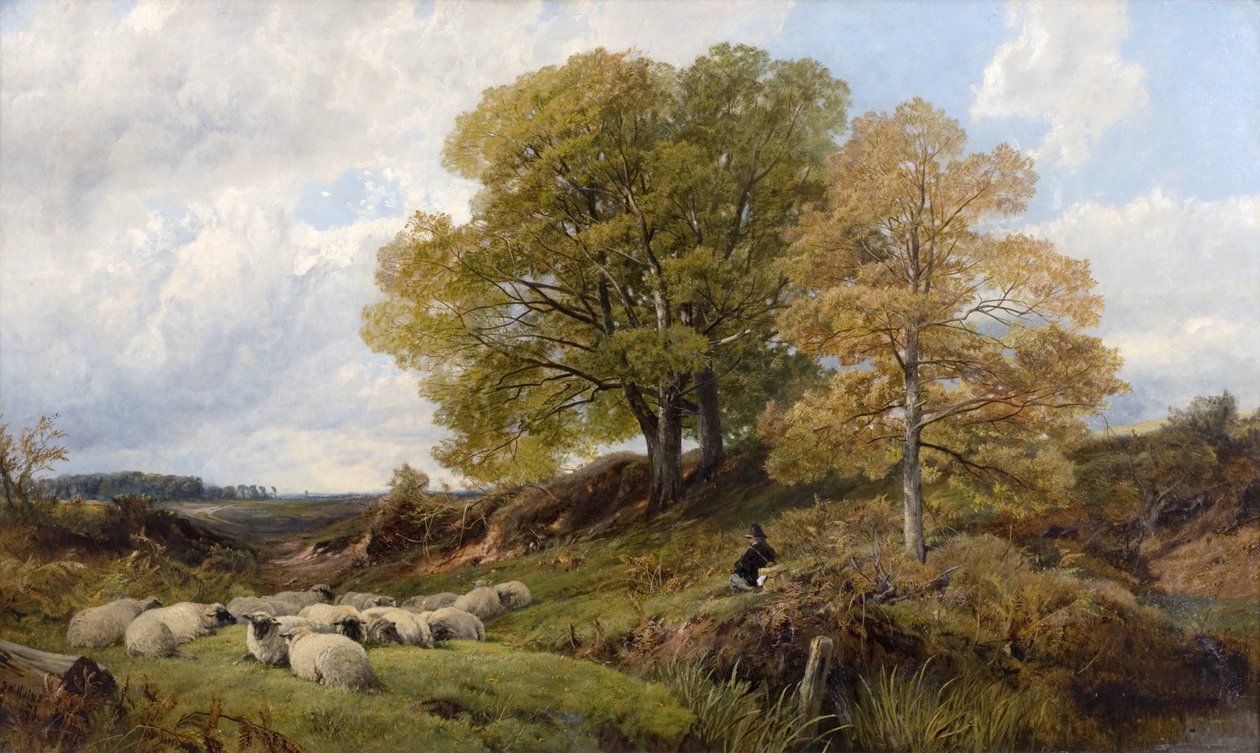 Lesní scéna od Frederick William Hulme
