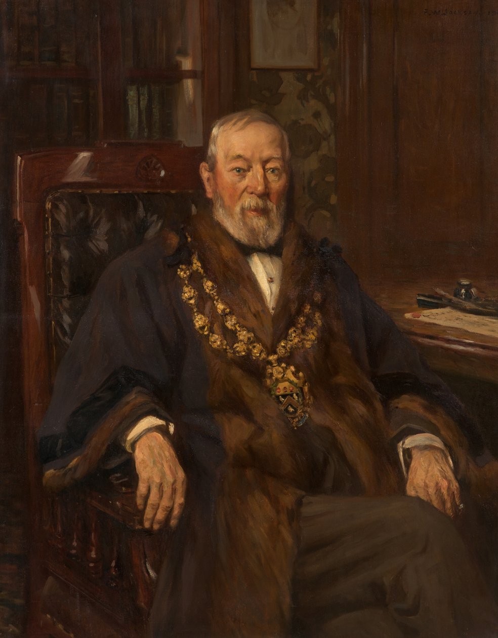 Portrét Abrahama Cromptona od Frederick William Jackson