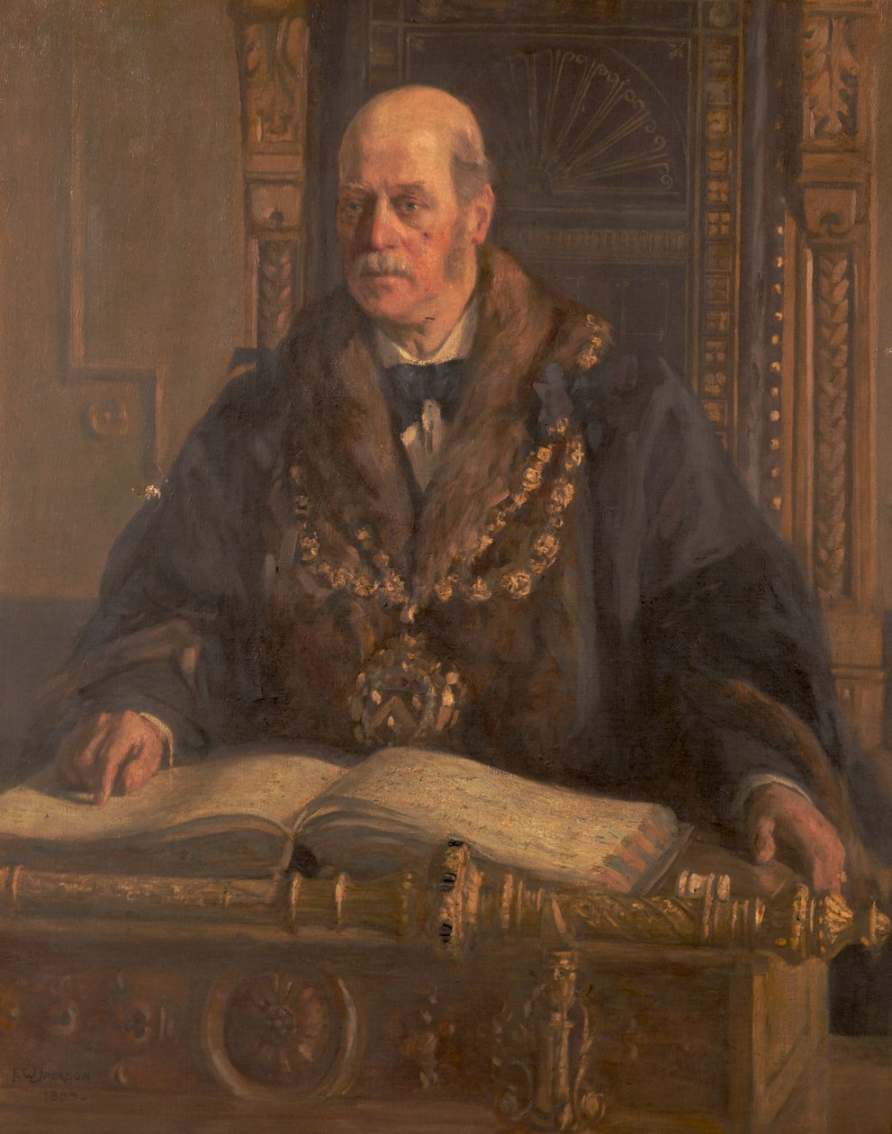 Portrét Alfreda Waddingtona od Frederick William Jackson