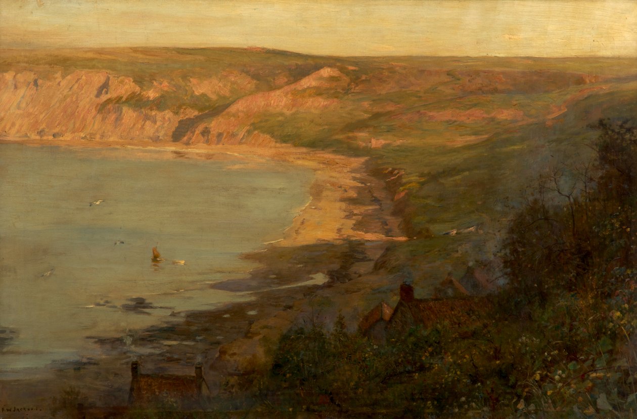 Runswick Bay (olej na plátně) od Frederick William Jackson