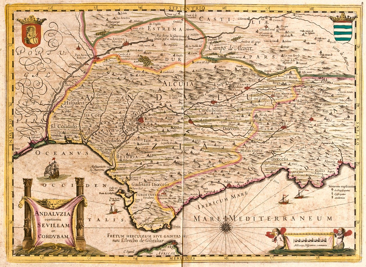 Andalusie, Španělsko od Frederick de Wit