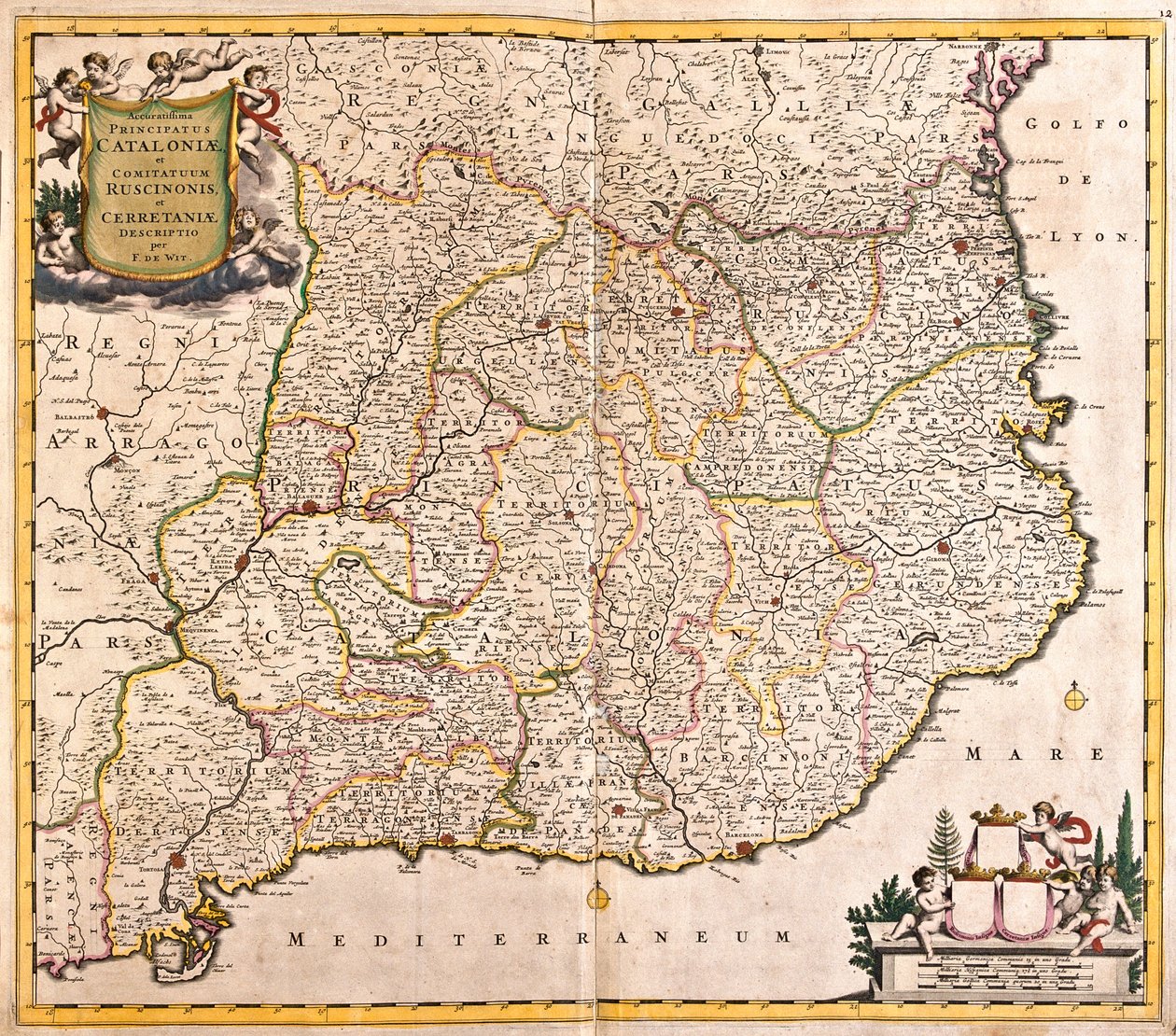 Katalánsko, Španělsko od Frederick de Wit