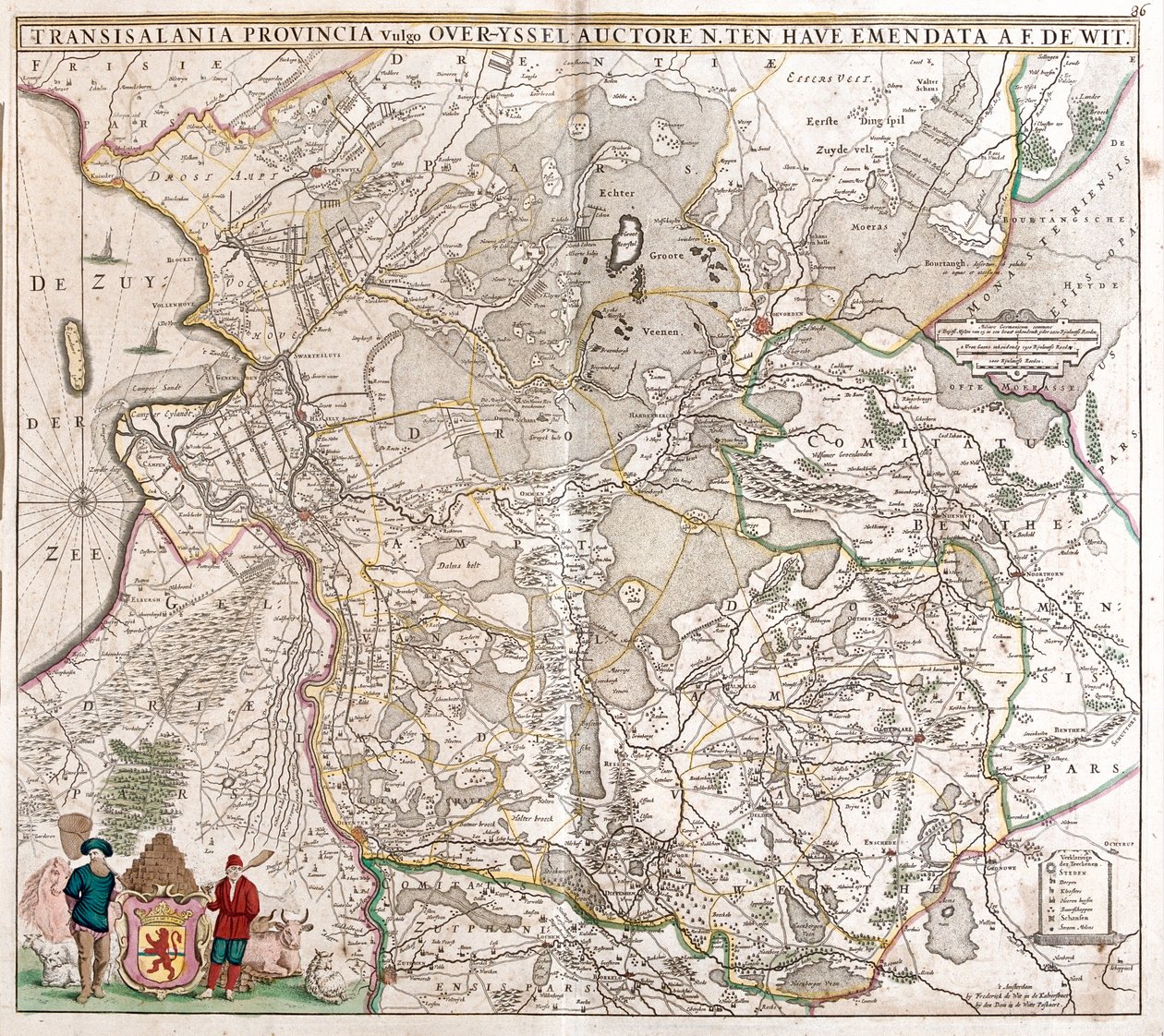 Drenthe, Overijssel, Nizozemsko od Frederick de Wit