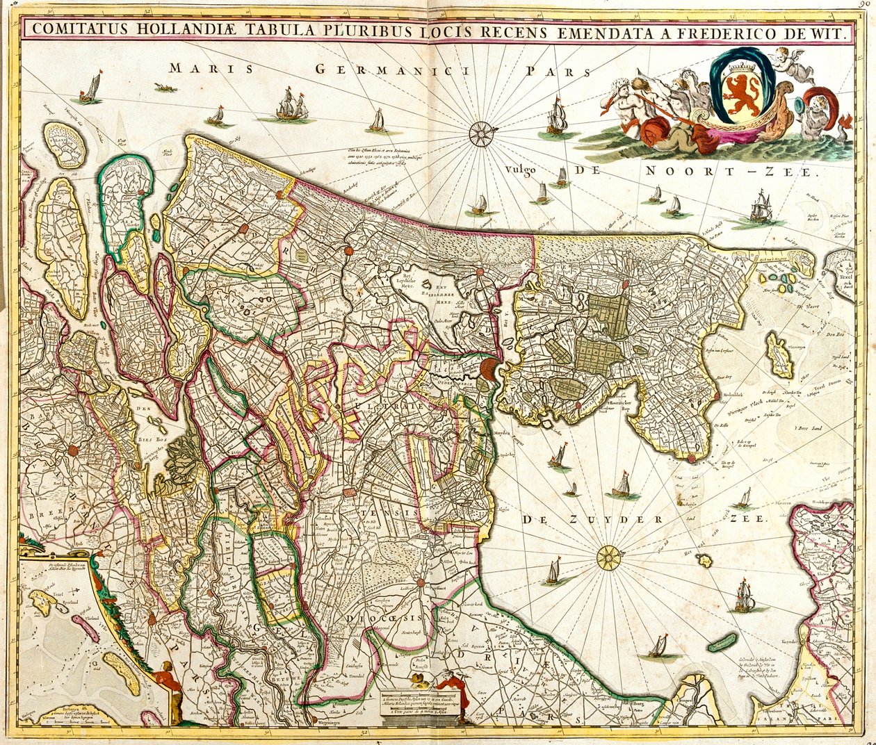 Gelderland, Utrecht, Severní Holandsko, Jižní Holandsko, Nizozemsko od Frederick de Wit