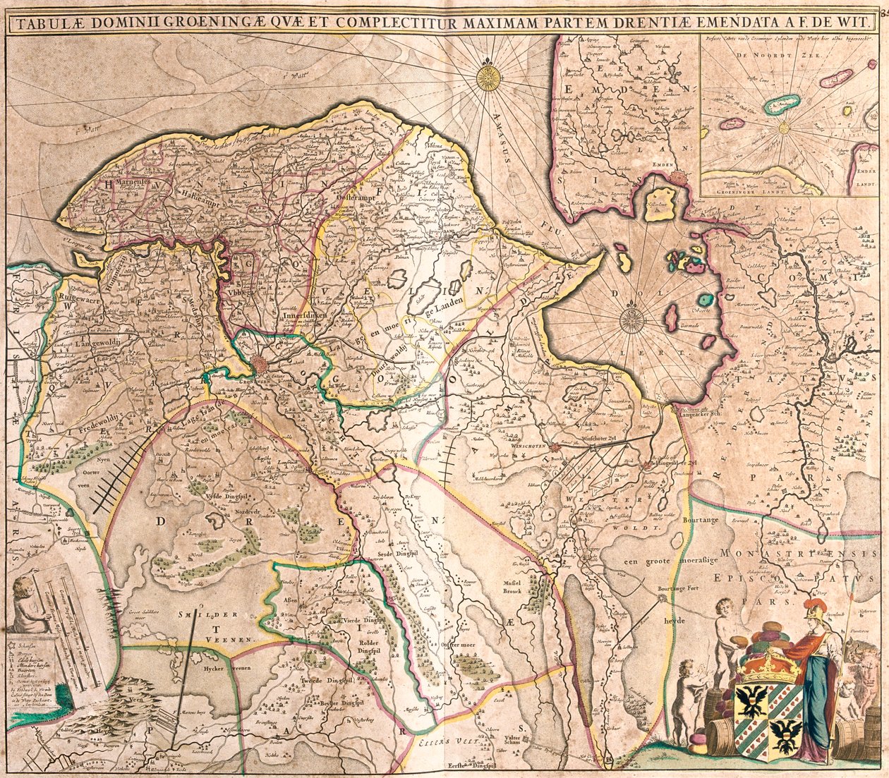 Groningen, Drenthe, Nizozemsko od Frederick de Wit