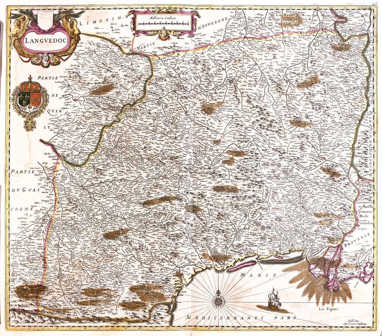 Languedoc, Francie od Frederick de Wit