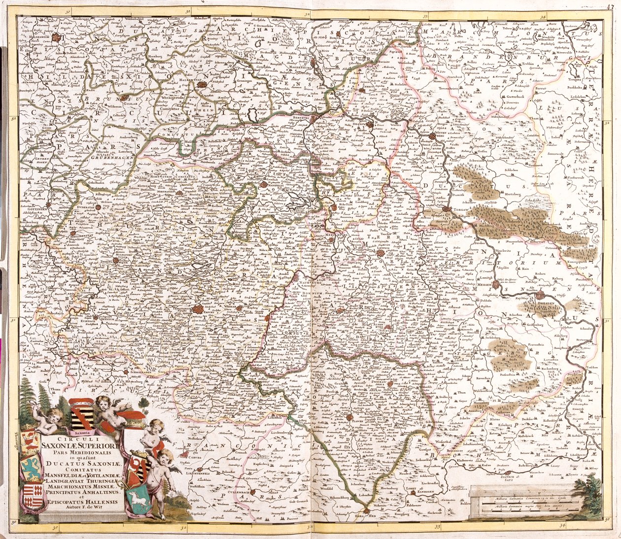 Dolní Sasko, Sasko-Anhaltsko, Sasko, Durynsko, Německo od Frederick de Wit