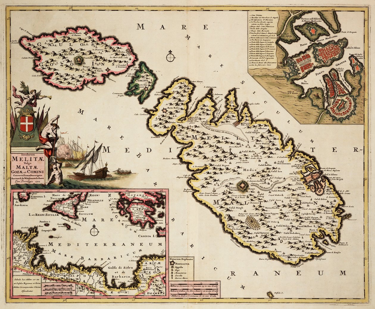 Mapa Malty, Goza a Comina od Frederick de Wit