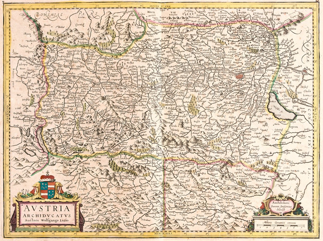 Mapa rakouského arcivévody (lept od Frederick de Wit