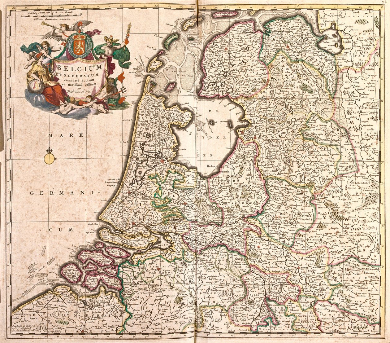 Mapa Belgické federace (Belgie) (lept od Frederick de Wit