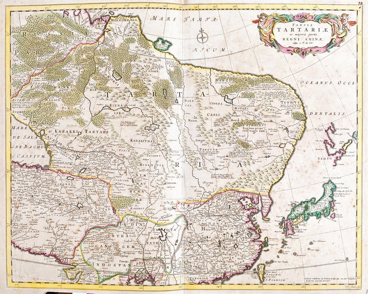 Mapa regionu Tartare (Rusko a Čína) (lept od Frederick de Wit