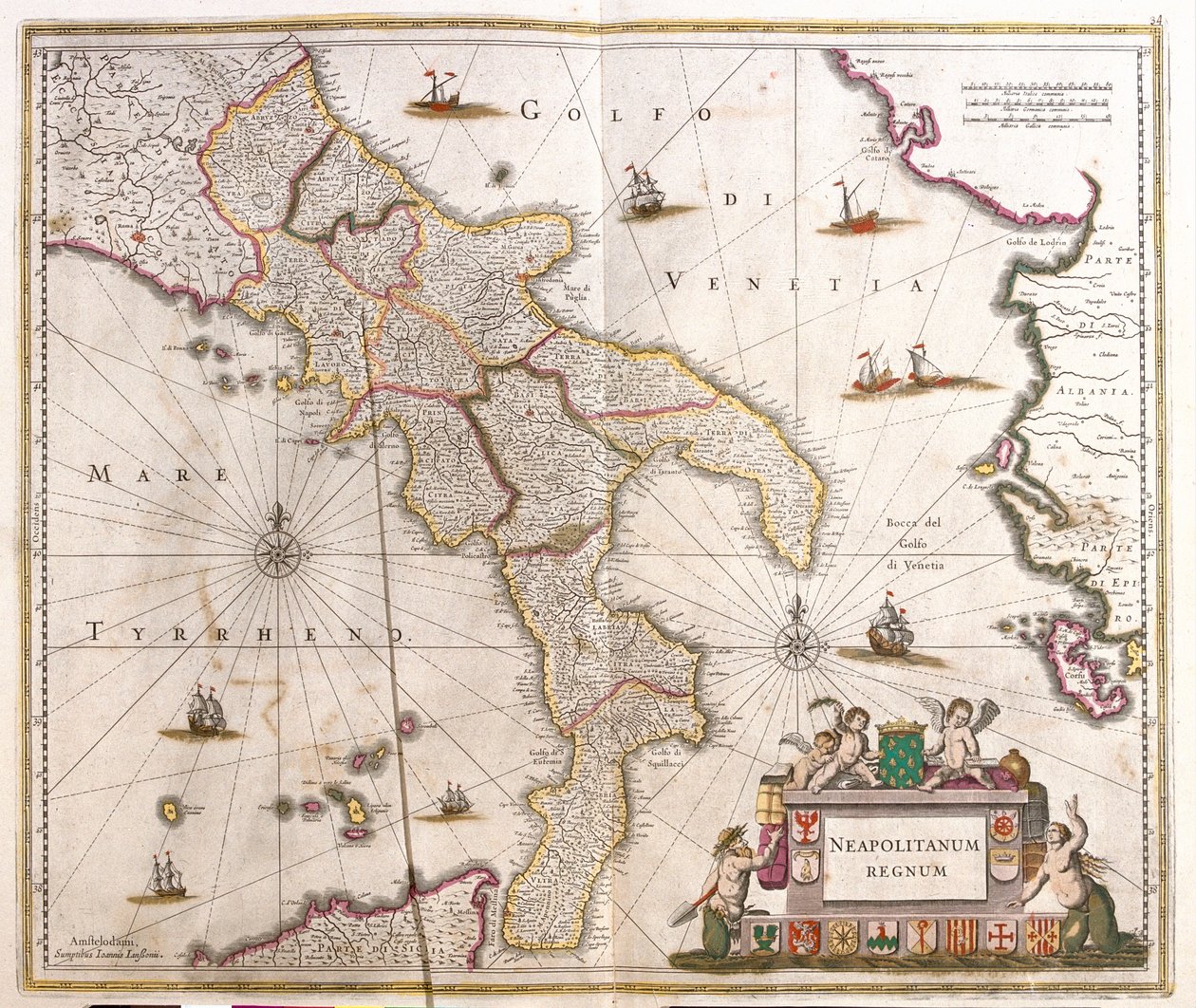 Molise, Kampánie, Kalábrie, Basilicata, Apulie , Itálie od Frederick de Wit
