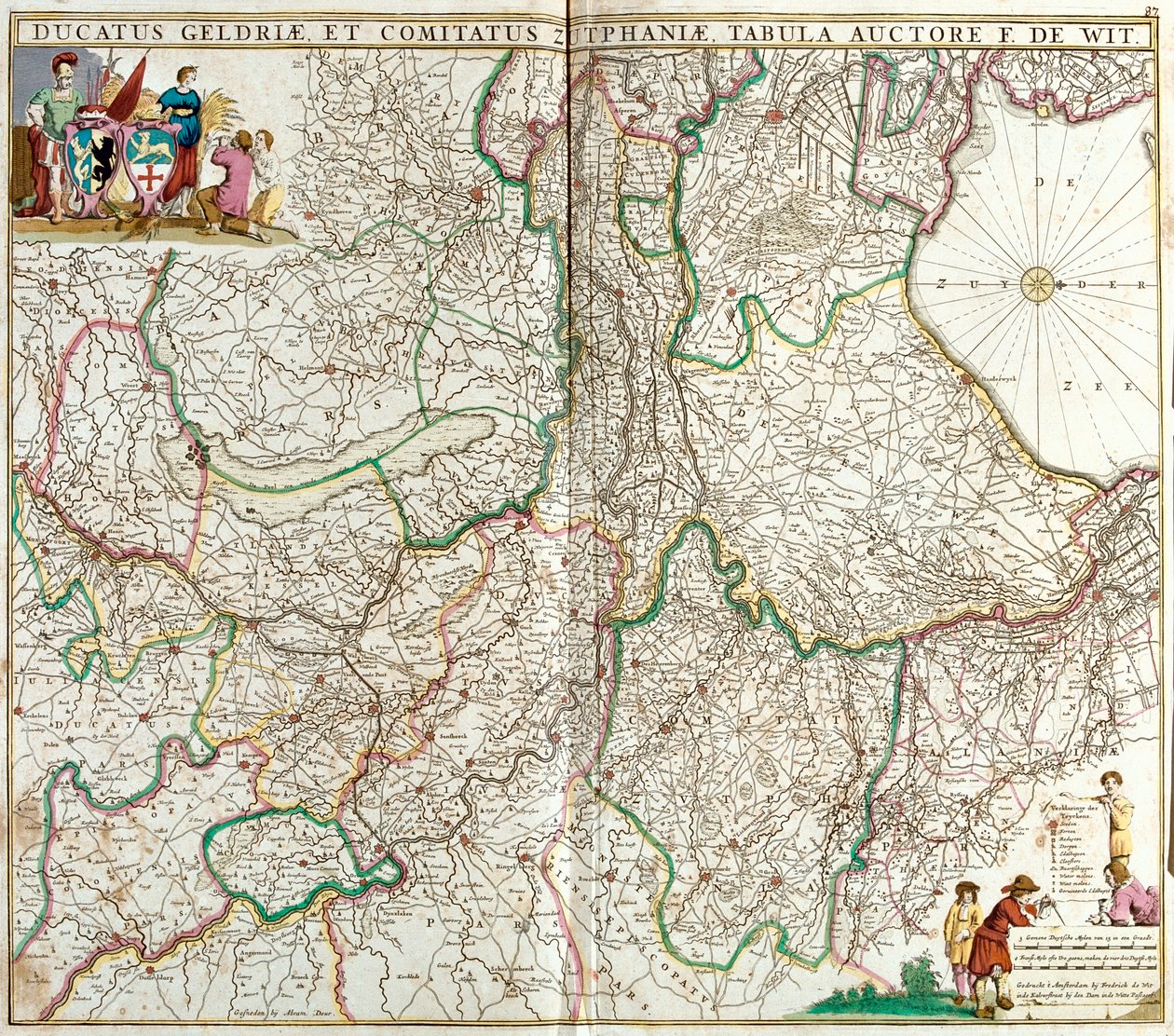 Overijssel, Severní Holandsko, Gelderland, Severní Brabantsko, Utrecht, Vlámsko, Nizozemsko, Belgie od Frederick de Wit