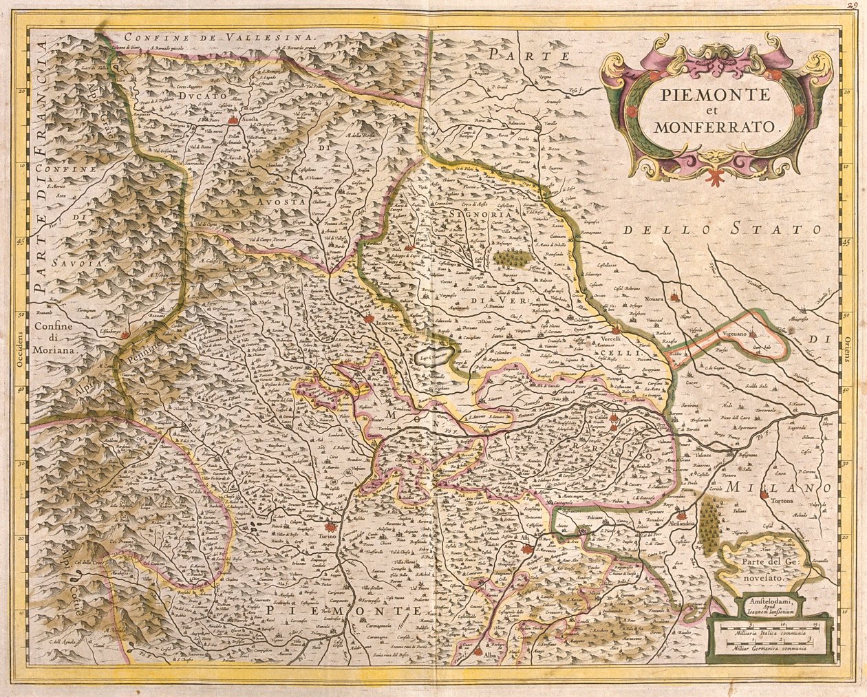 Piemont, Itálie od Frederick de Wit