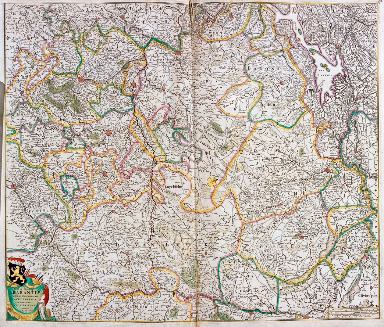 Jižní Holandsko, Severní Brabantsko, Vlámsko, Valonsko, Bruselský region, Limbursko, Nizozemsko, Belgie od Frederick de Wit