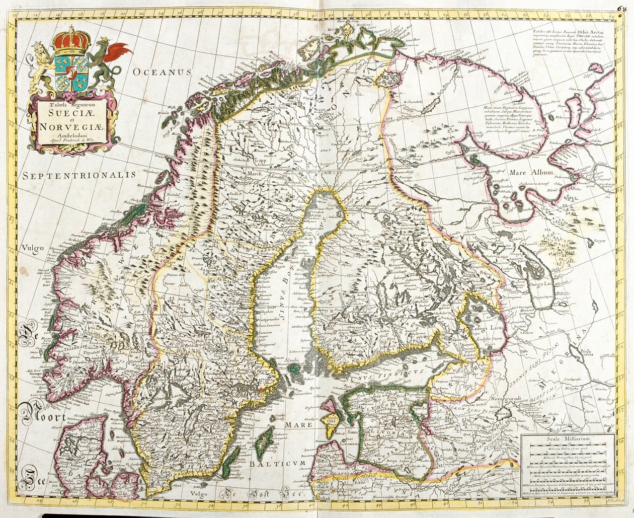 Švédsko, Norsko, Finsko, Estonsko, Severozápadní federální okruh Ruska. od Frederick de Wit