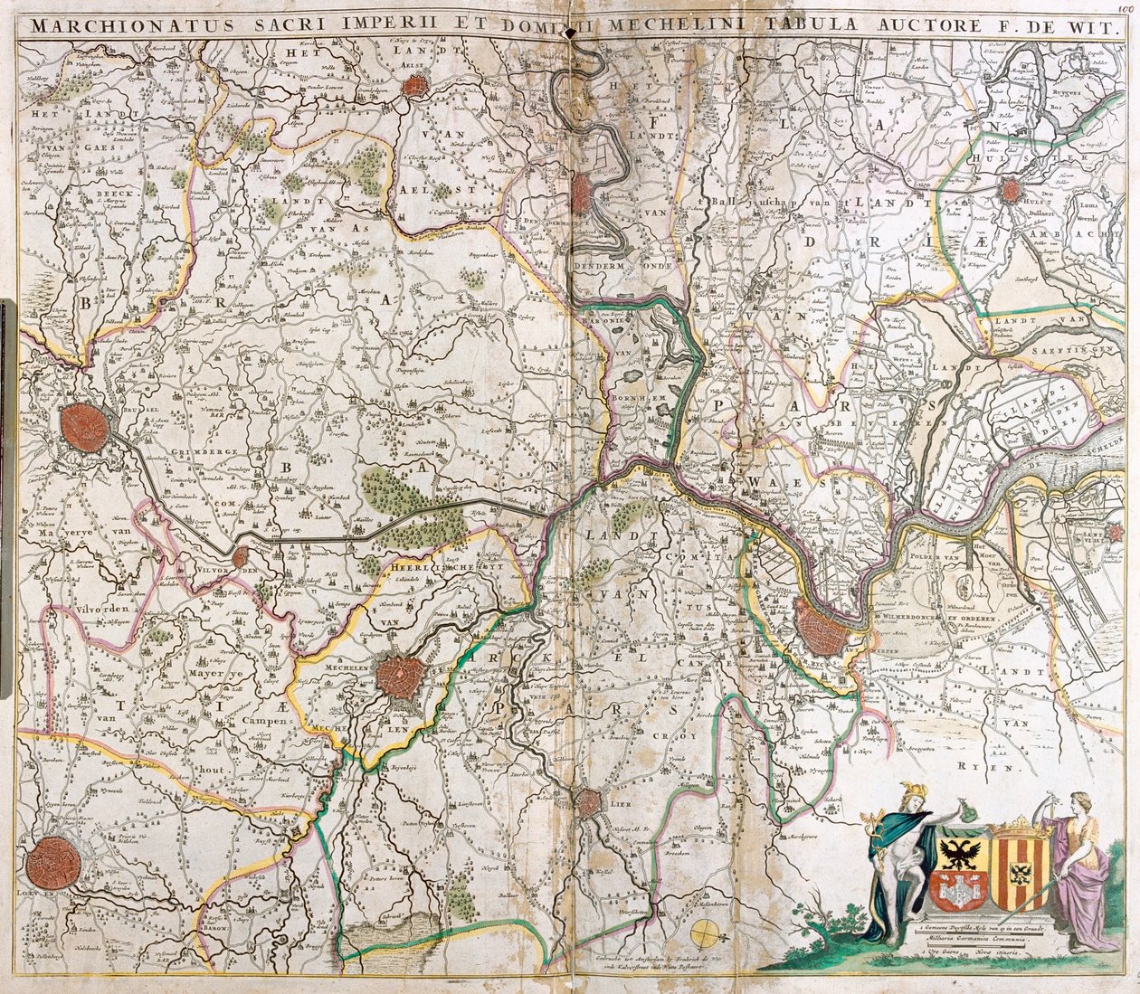 Zeeland, Vlámsko, Bruselský region, Nizozemsko, Belgie od Frederick de Wit