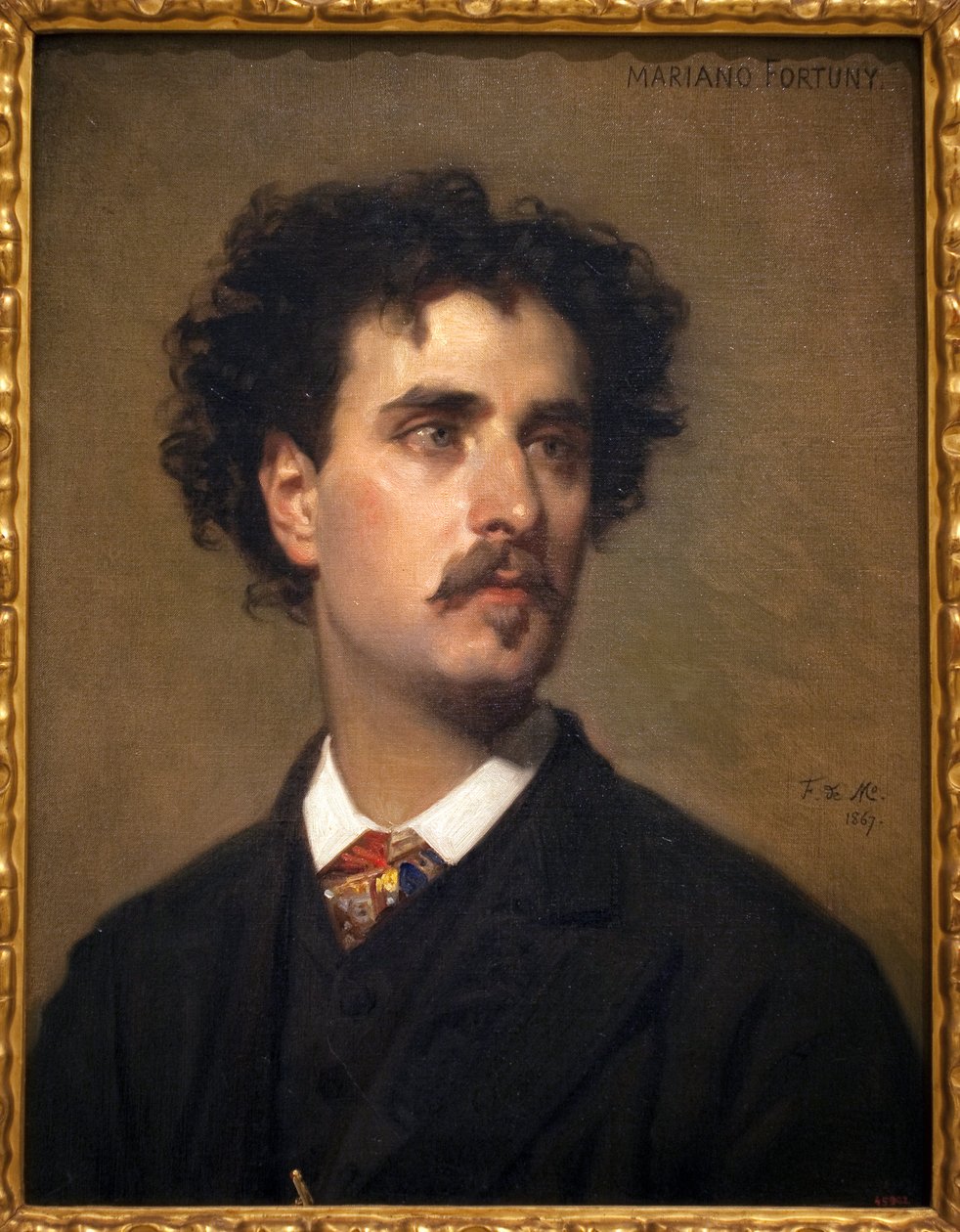 Portrét malíře Mariano Fortuny y Marsal (1838-1874). Obraz Federica de Madrazo (1815-1894), olej na plátně od Frederico de Madrazo