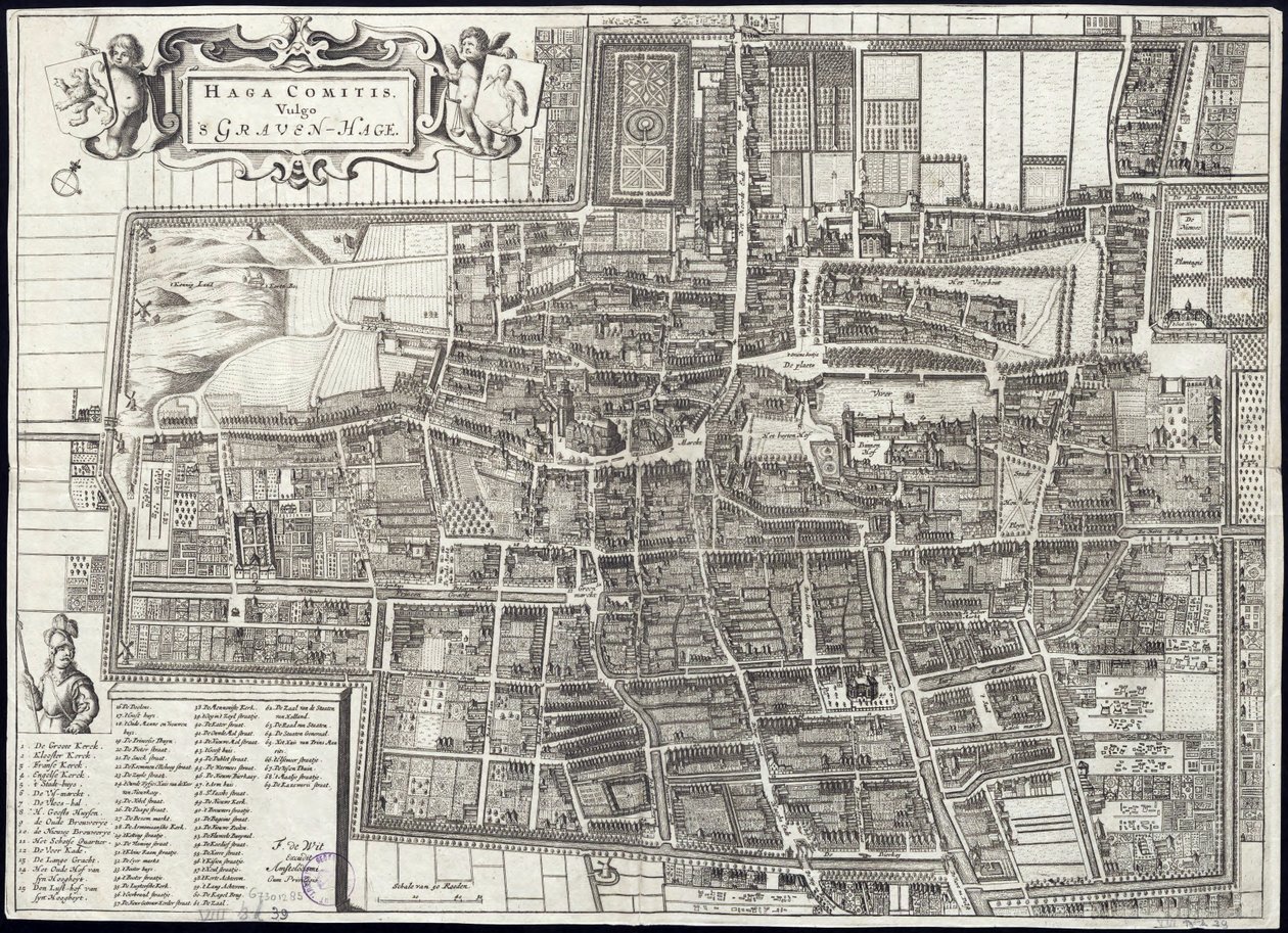 Haagský hrabě, Graven-Hageův vulgární otisk Amsterdam od Frederick de Wit