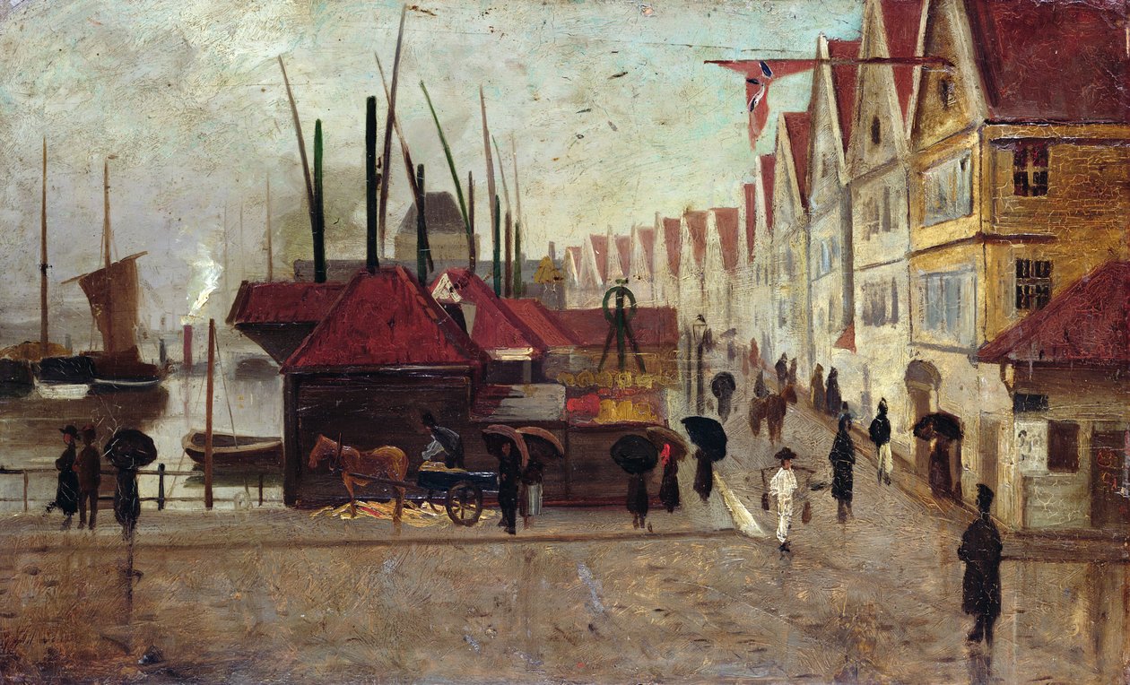 Nábřeží v Bergenu od Frederik Collett
