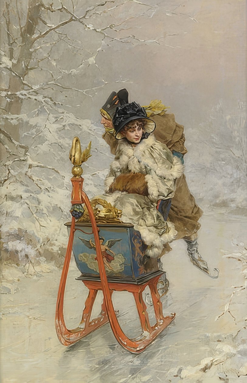 Jízda na saních od Frederik Hendrik Kaemmerer