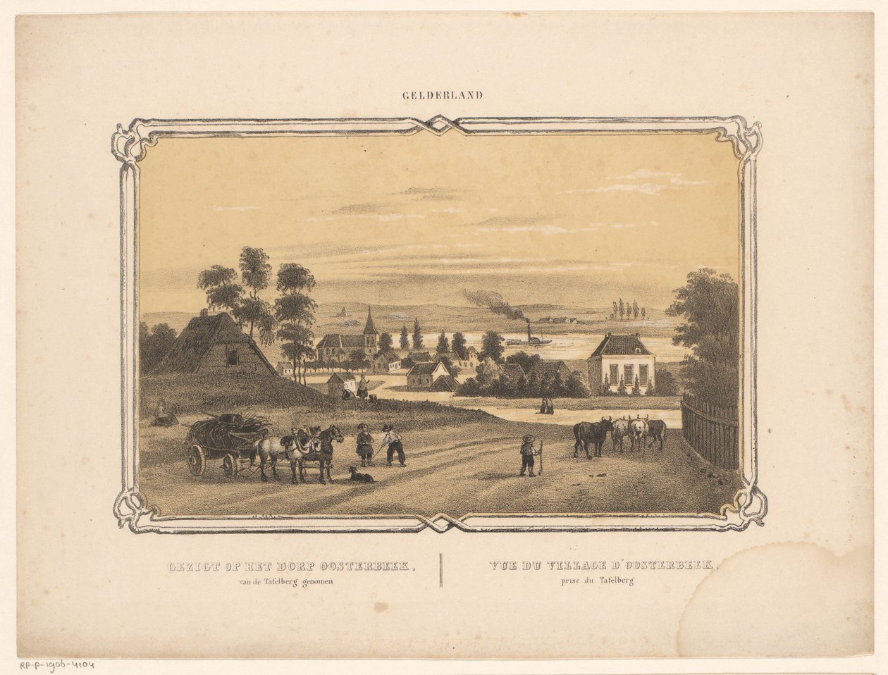 Pohled na Oosterbeek Pohled na vesnici Oosterbeek ze Stolové hory (název na objektu) Gelderland (název série na objektu) od Frederik Lodewijk Huygens