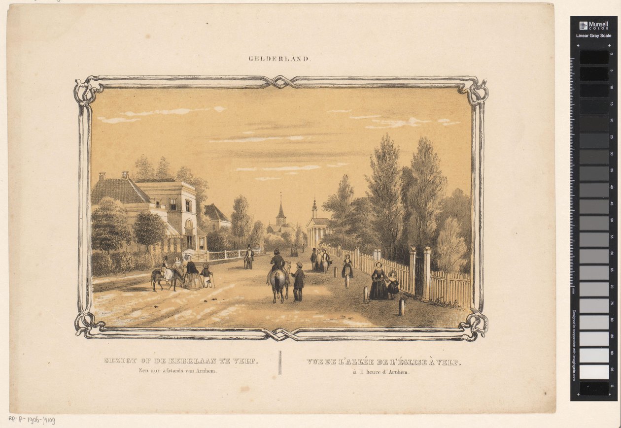 Kostelní třída ve Velp Zobrazeno na Kerklaan ve Velp. Hodinu od Arnhemu (název na objektu) Gelderland (název série na objektu) od Frederik Lodewijk Huygens