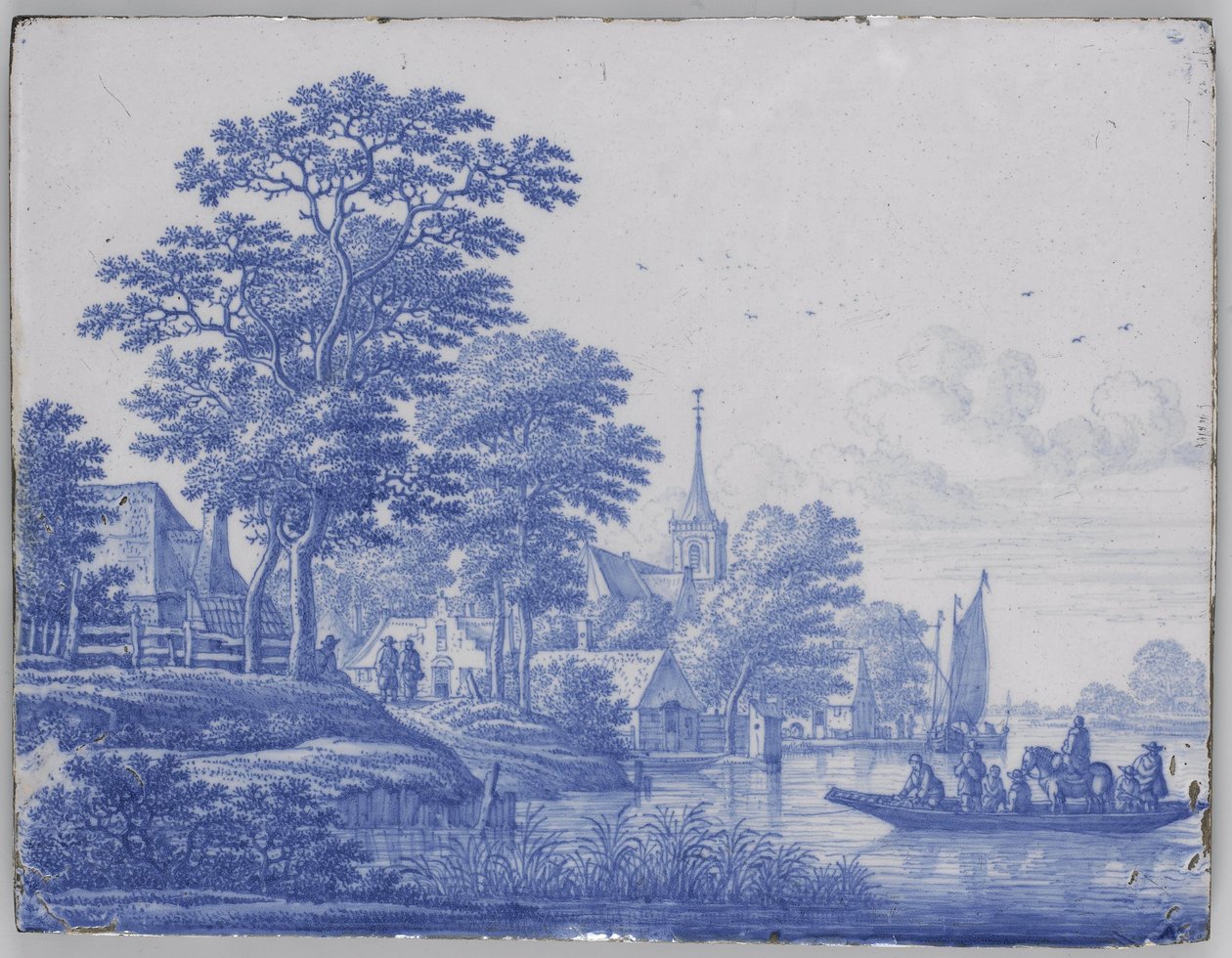 Obdélníková deska s říční krajinou od Frederik van Frytom (attributed to)