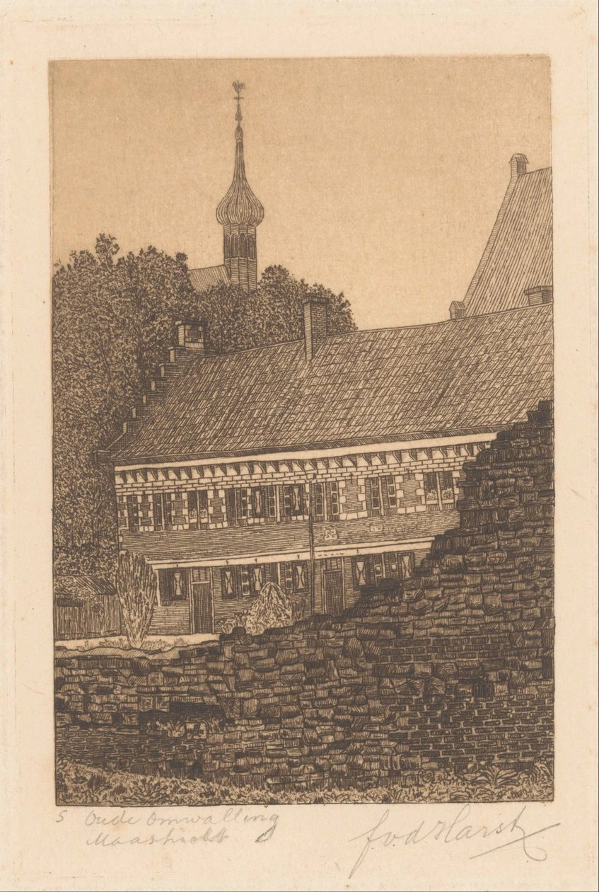 Staré hradby, Maastricht (původní název na objektu) od Frederik van der Harst (signed by artist)