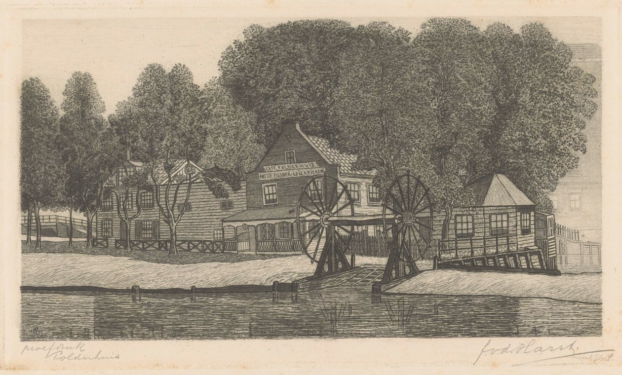 Polderhuis (původní název na objektu) od Frederik van der Harst (signed by artist)