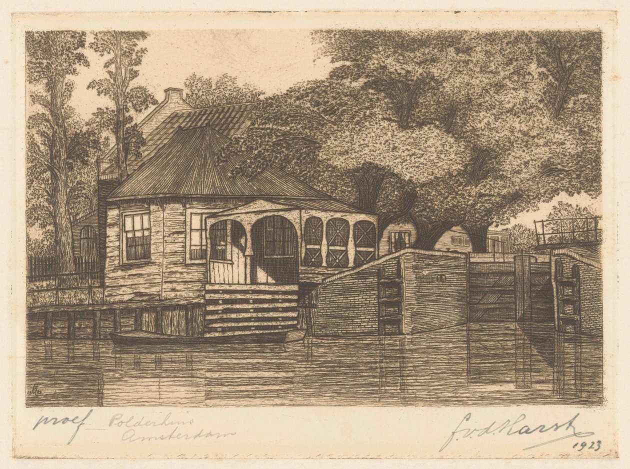 Polderhuis (původní název na objektu) od Frederik van der Harst (signed by artist)