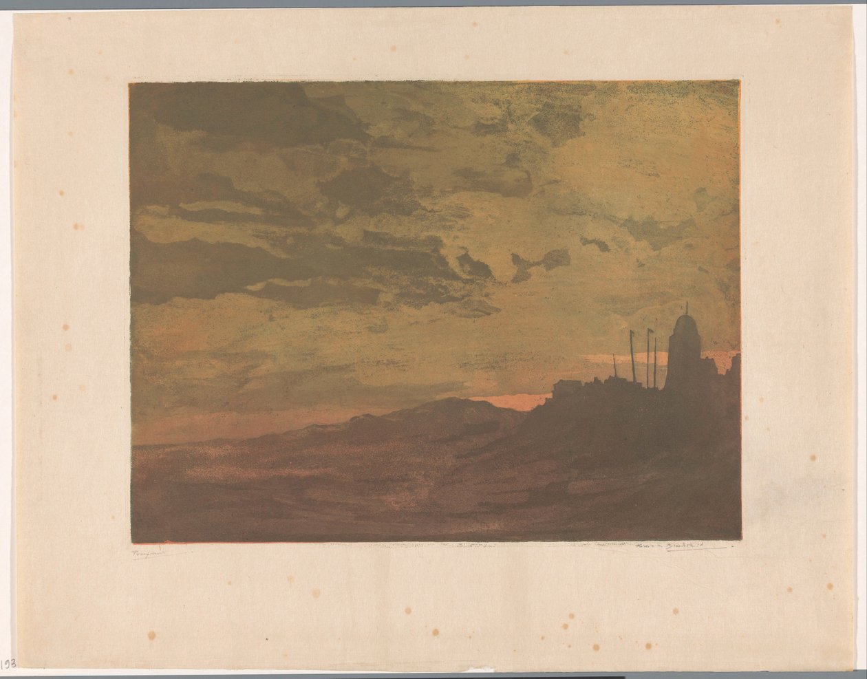 Katwijk aan Zee v noci od Frederika Henriëtte Broeksmit (signed by artist)