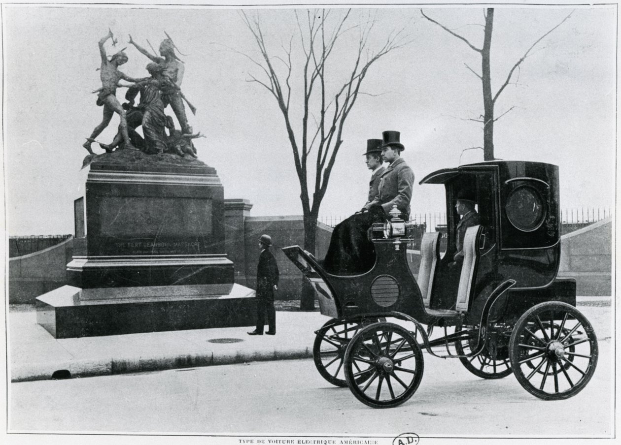 Americký elektrický vůz v Paříži, kolem roku 1900 od French Photographer