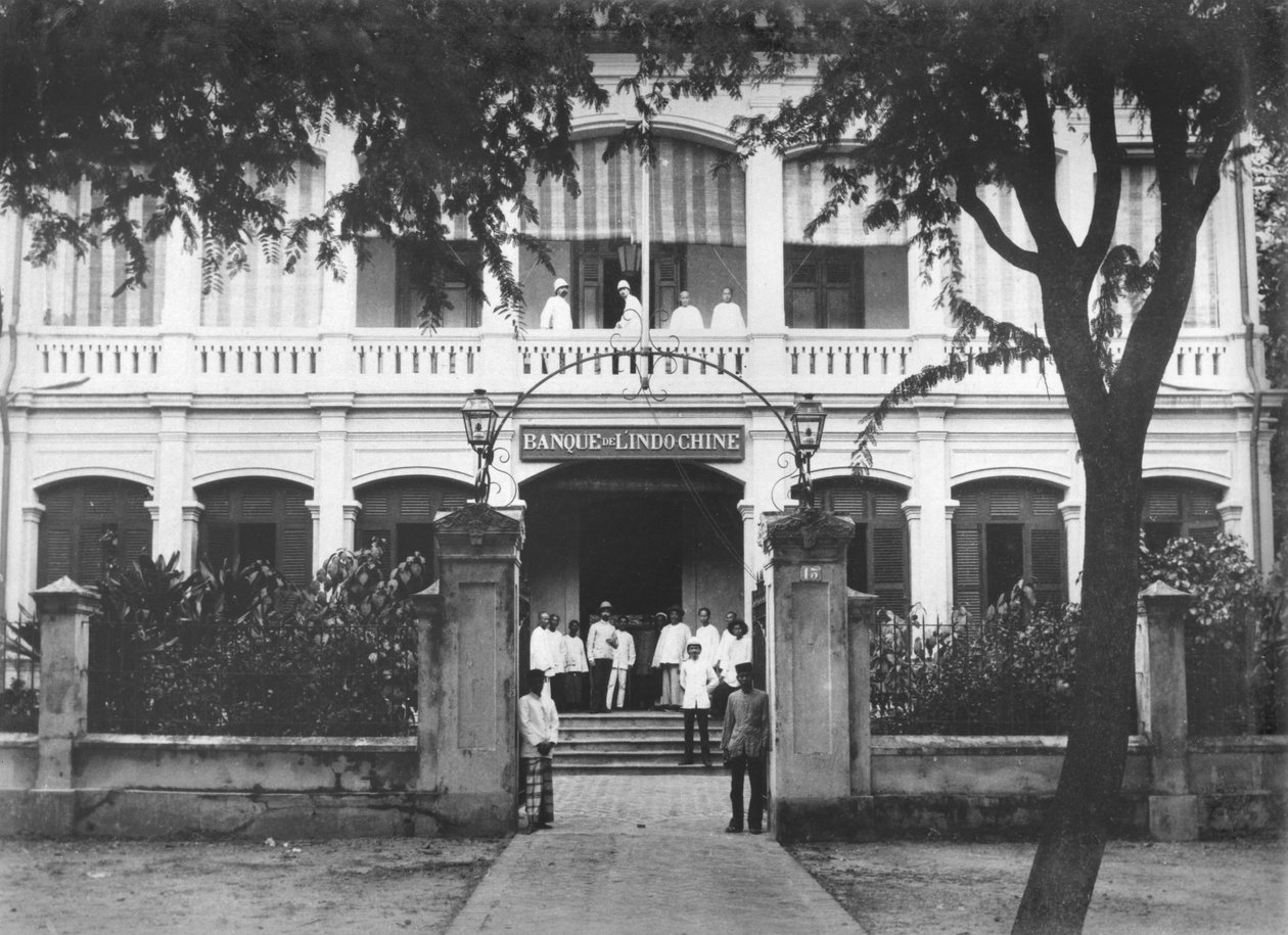 Bank of Indochina v Saigonu, kolem roku 1900 od French Photographer