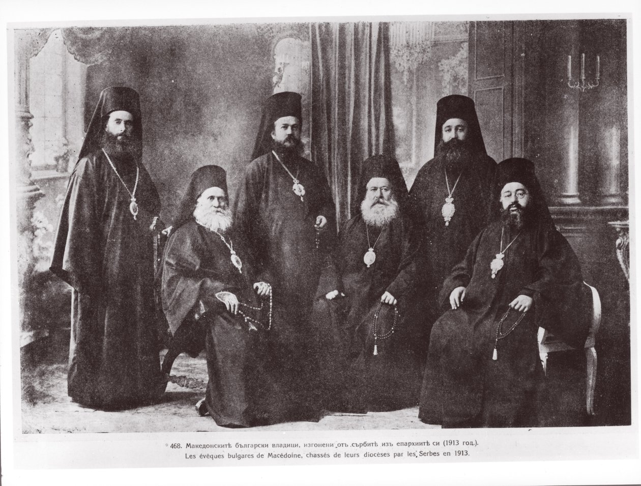 Bulharští biskupové z Makedonie vyhnáni ze své diecéze Srby, 1913 od French Photographer