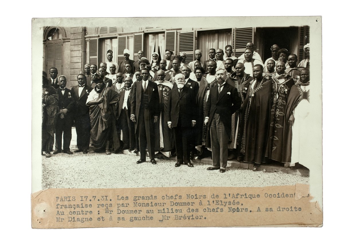 Náčelníci francouzské západní Afriky, Francie, 17. července 1931 (želatinový stříbrný tisk) od French Photographer