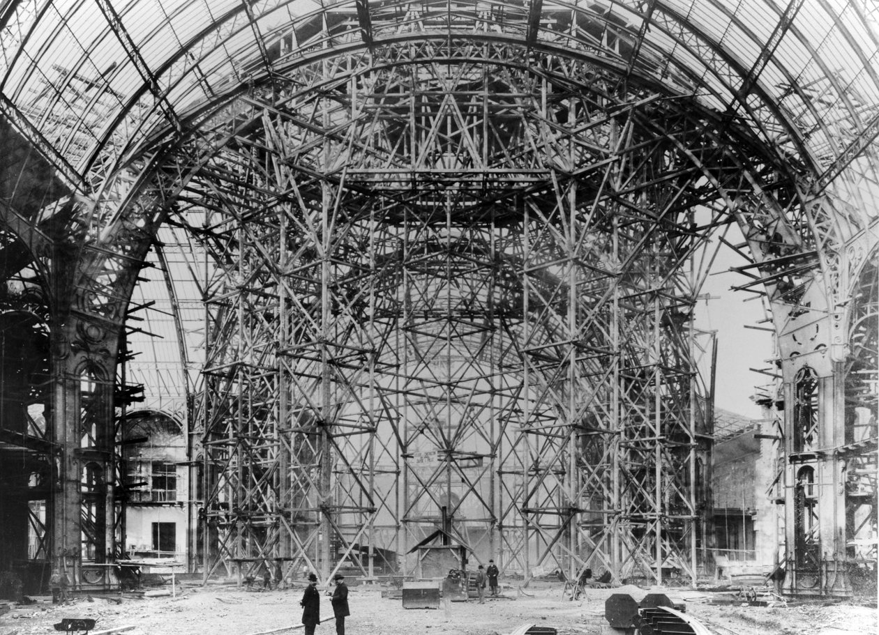Stavba Grand Palais, Paříž, 1898-9 od French Photographer