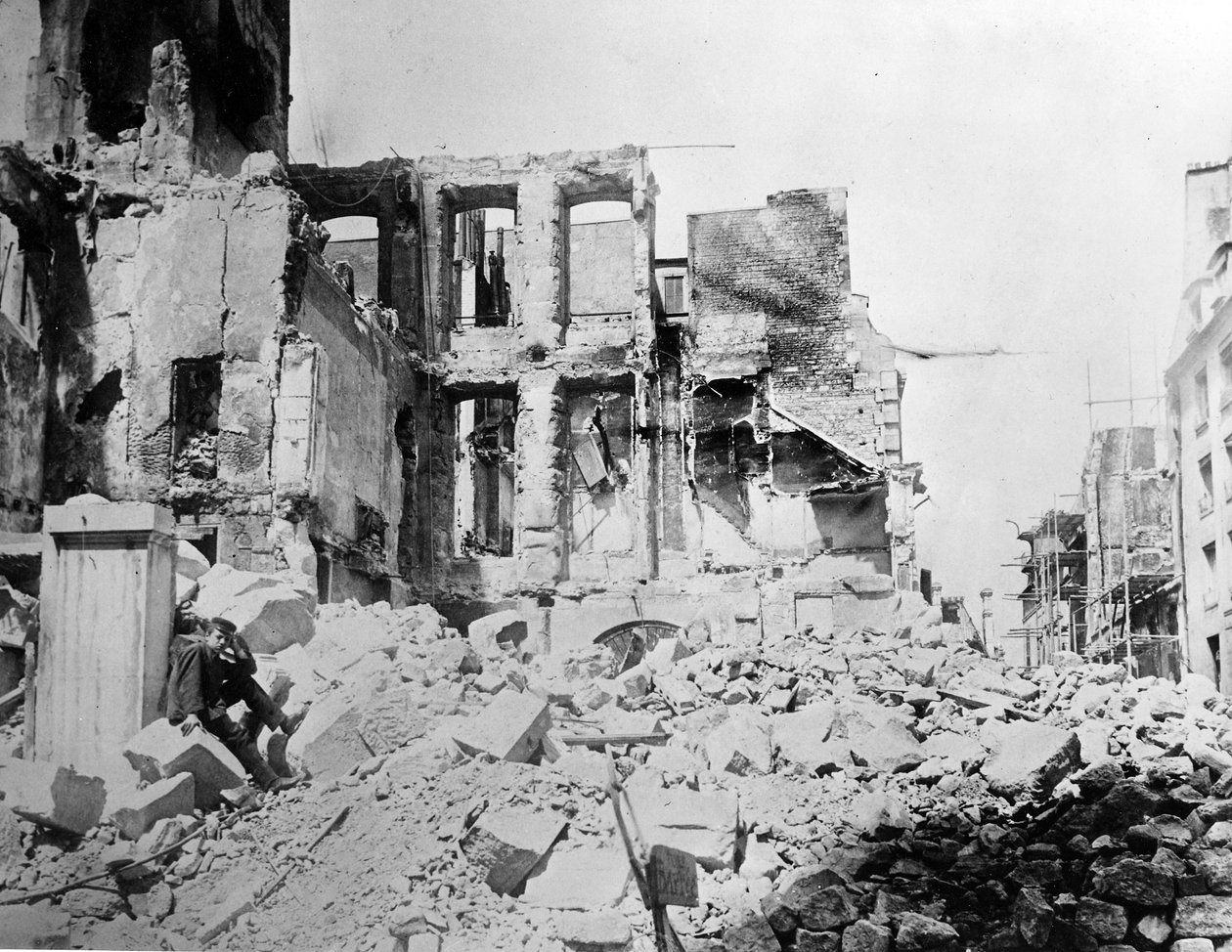 Zničení způsobené pruskými silami během obléhání Paříže, 1870 od French Photographer
