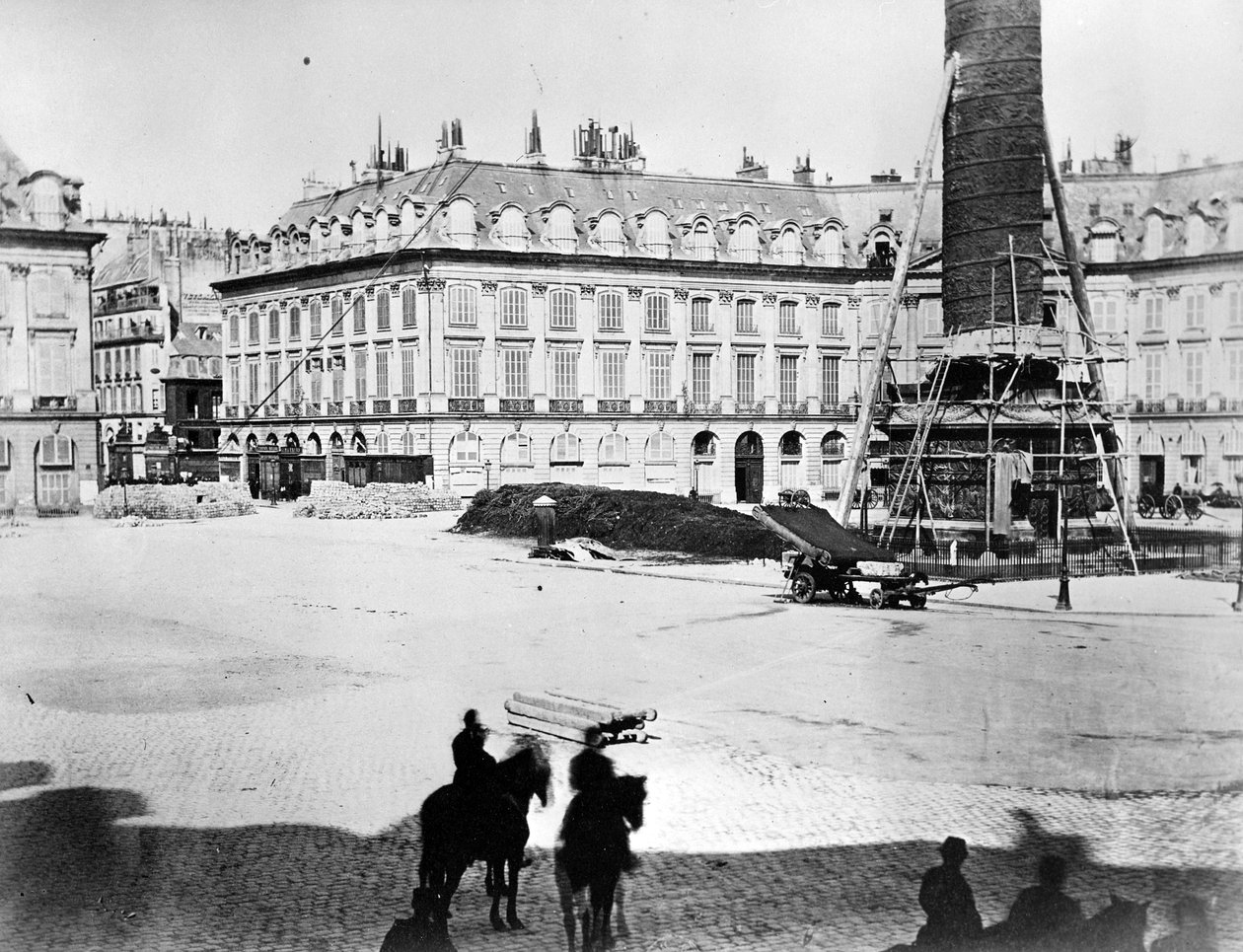 Demontáž sloupu Vendôme, 1871 od French Photographer