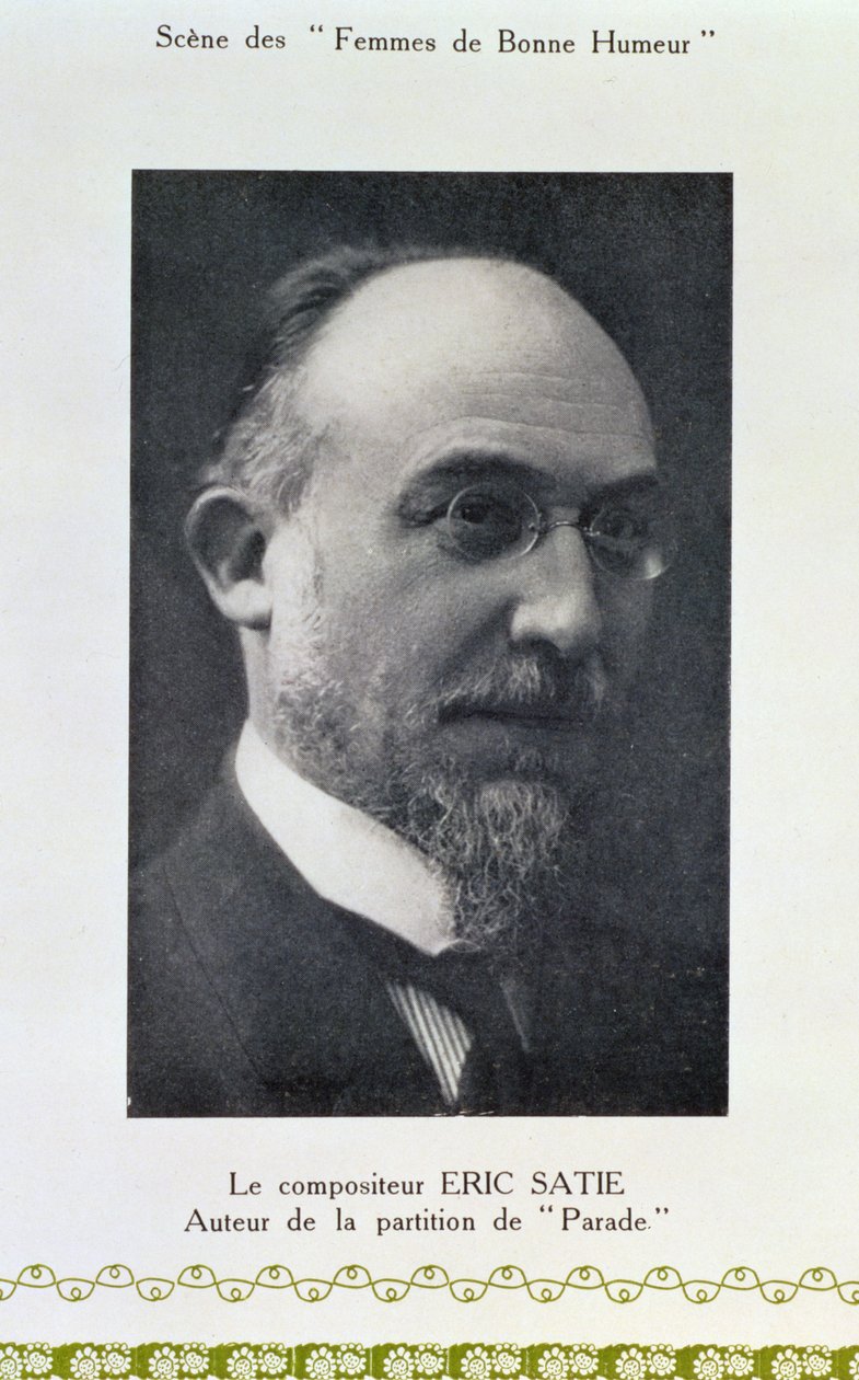 Erik Satie (1866-1925), francouzský skladatel, portrétní fotografie od French Photographer