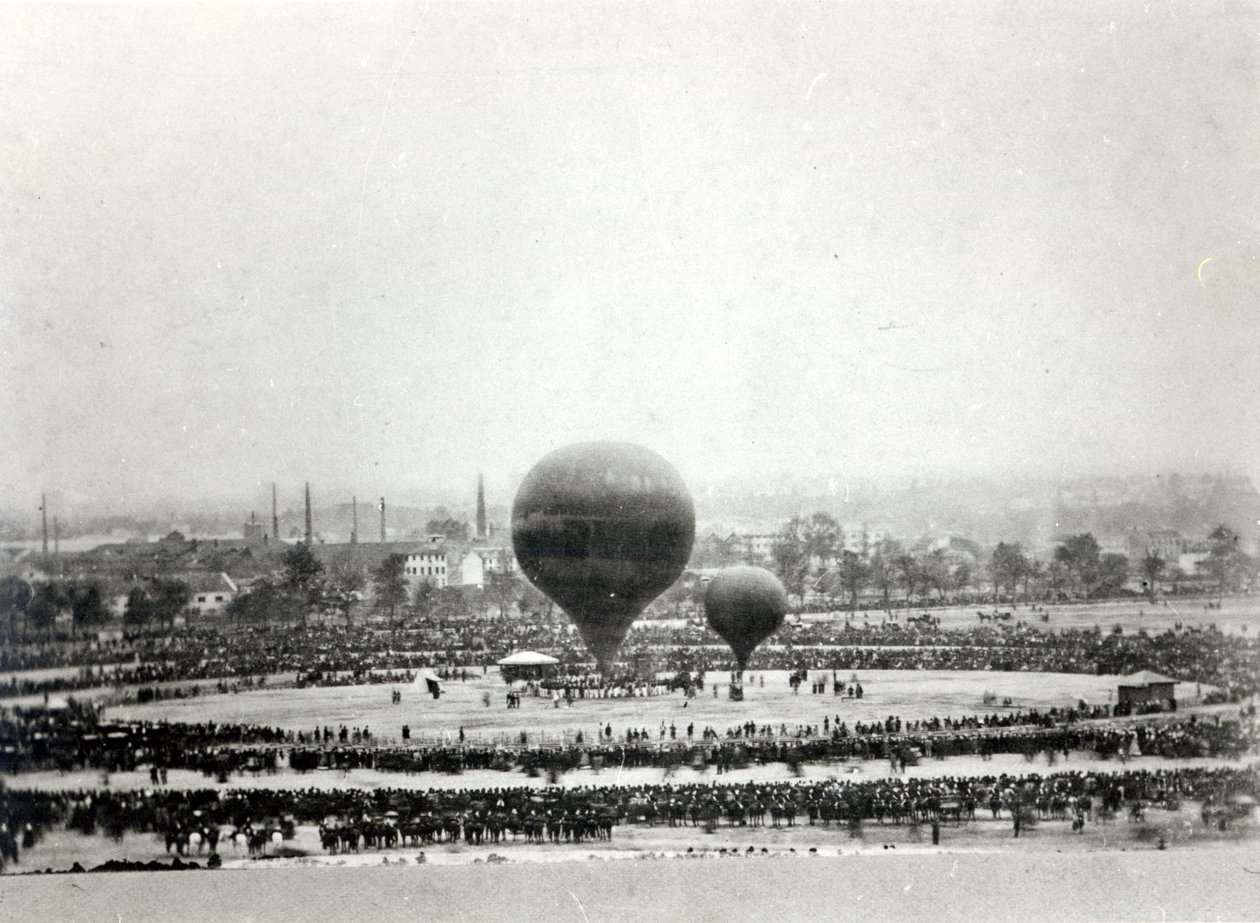 Obří balón Felixe Nadarse v Paříži, kolem roku 1863 od French Photographer